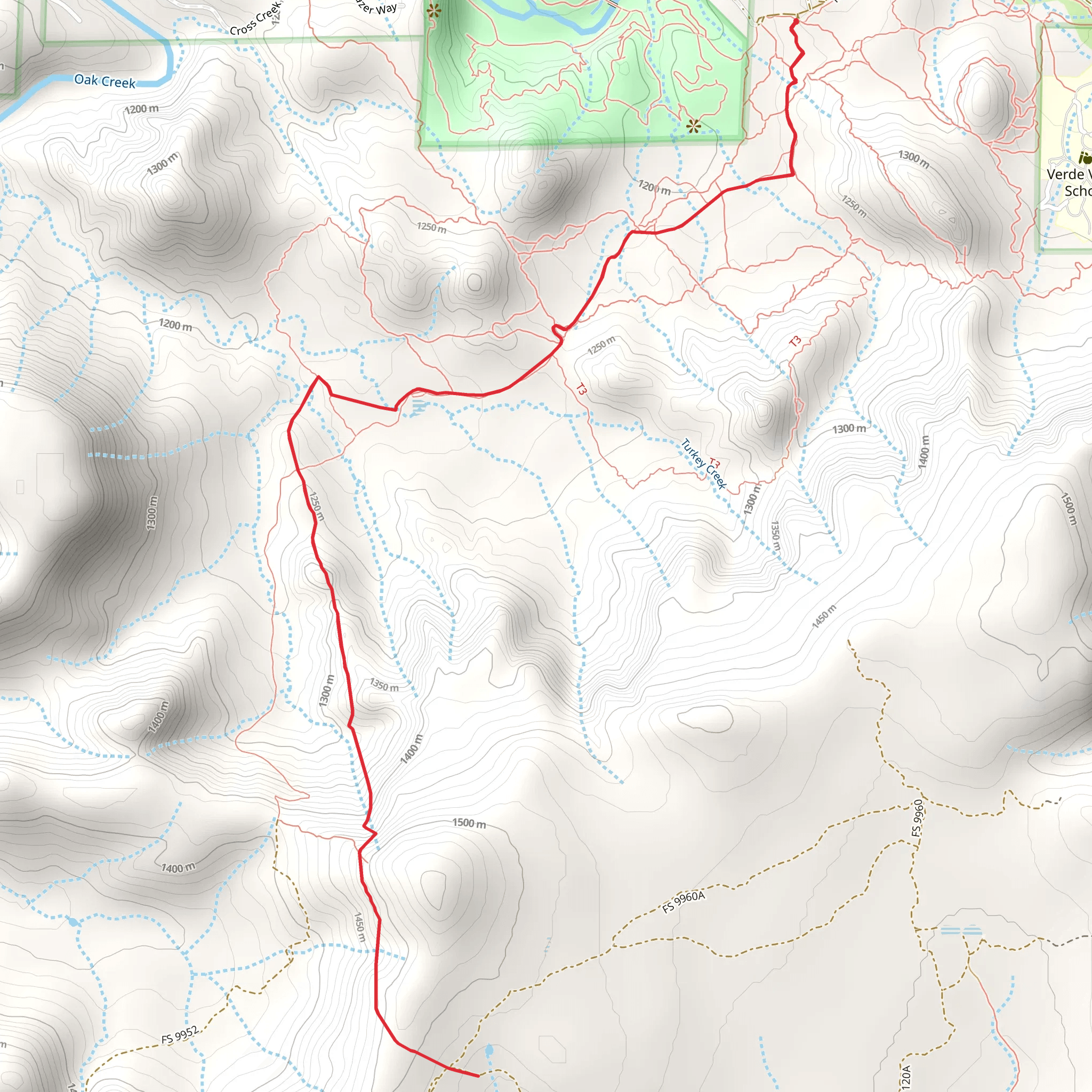 Turkey Creek Trail mobile static map
