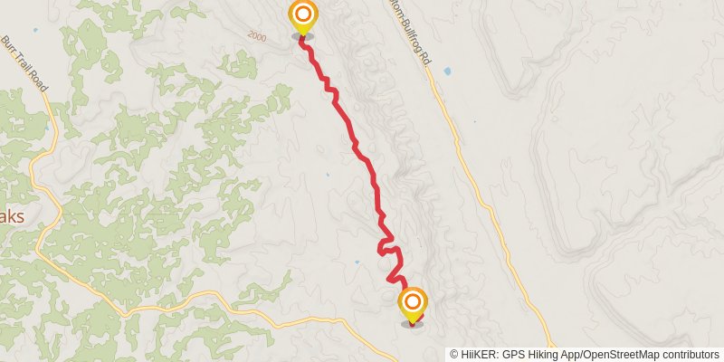 Upper Muley Twist Trail stage 1 Map