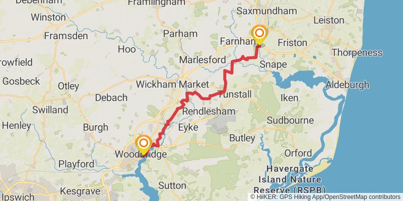 East Suffolk Line Walks stage 2 Map