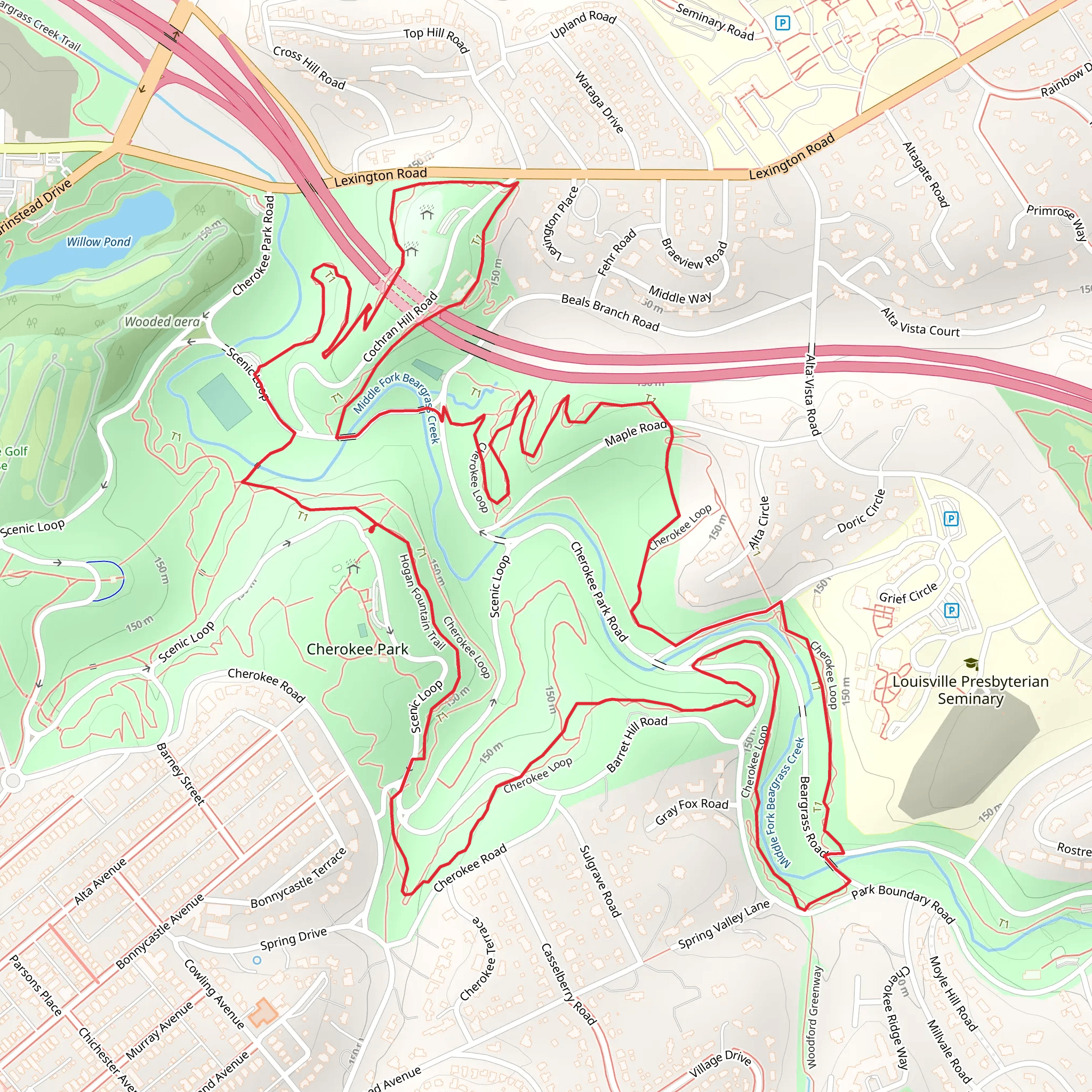 Cherokee Park Loop - East mobile static map