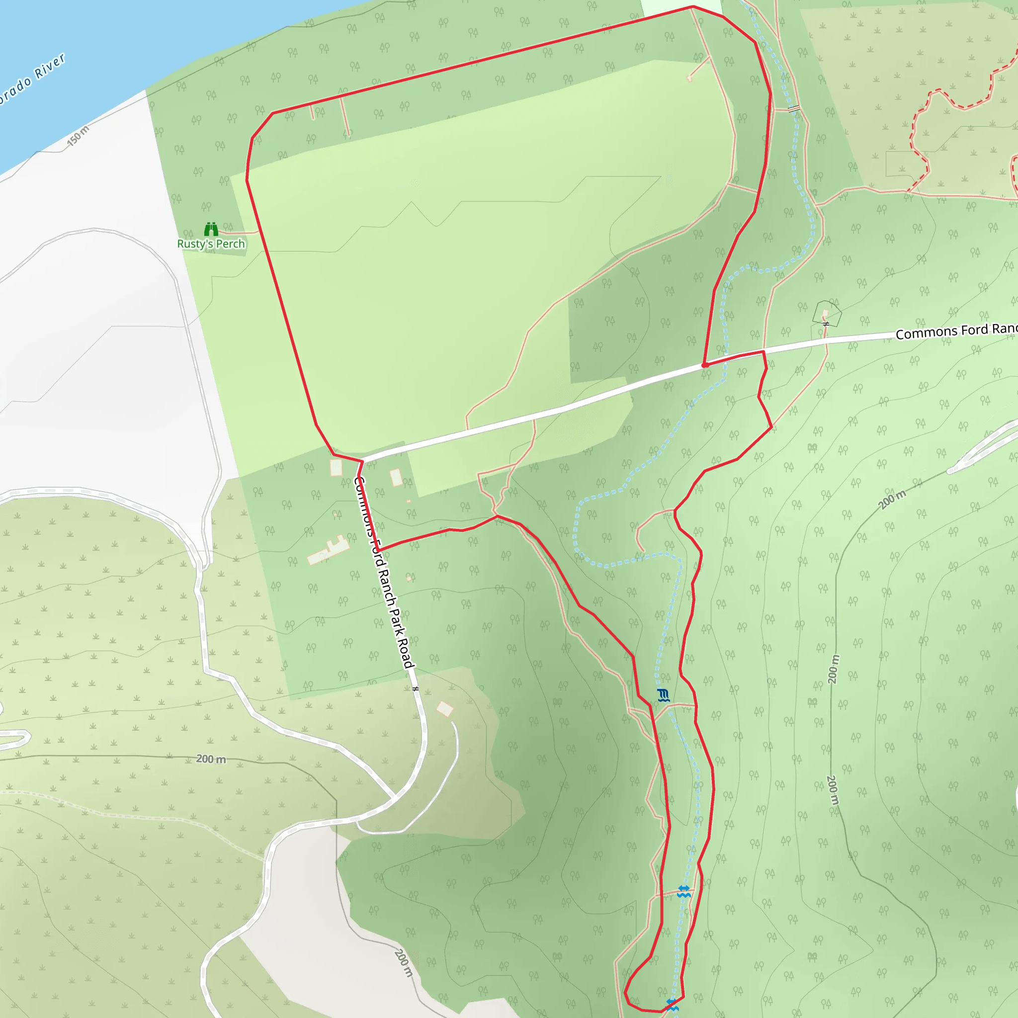 Commons Ford Ranch Metropolitan Park Loop mobile static map