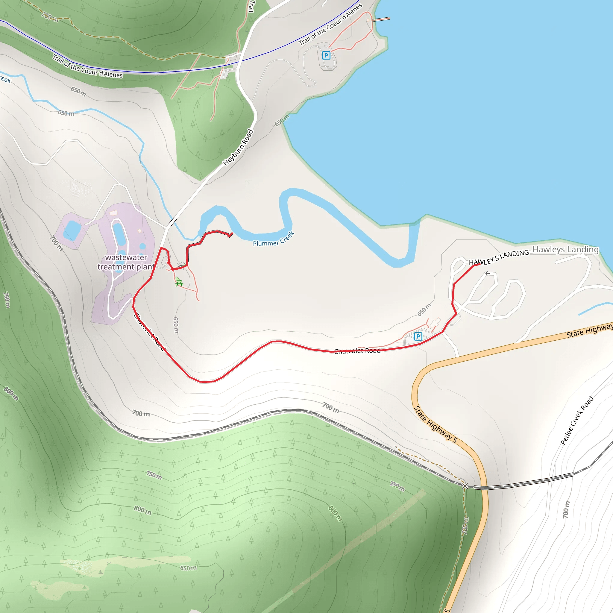 Plummer Creek mobile static map