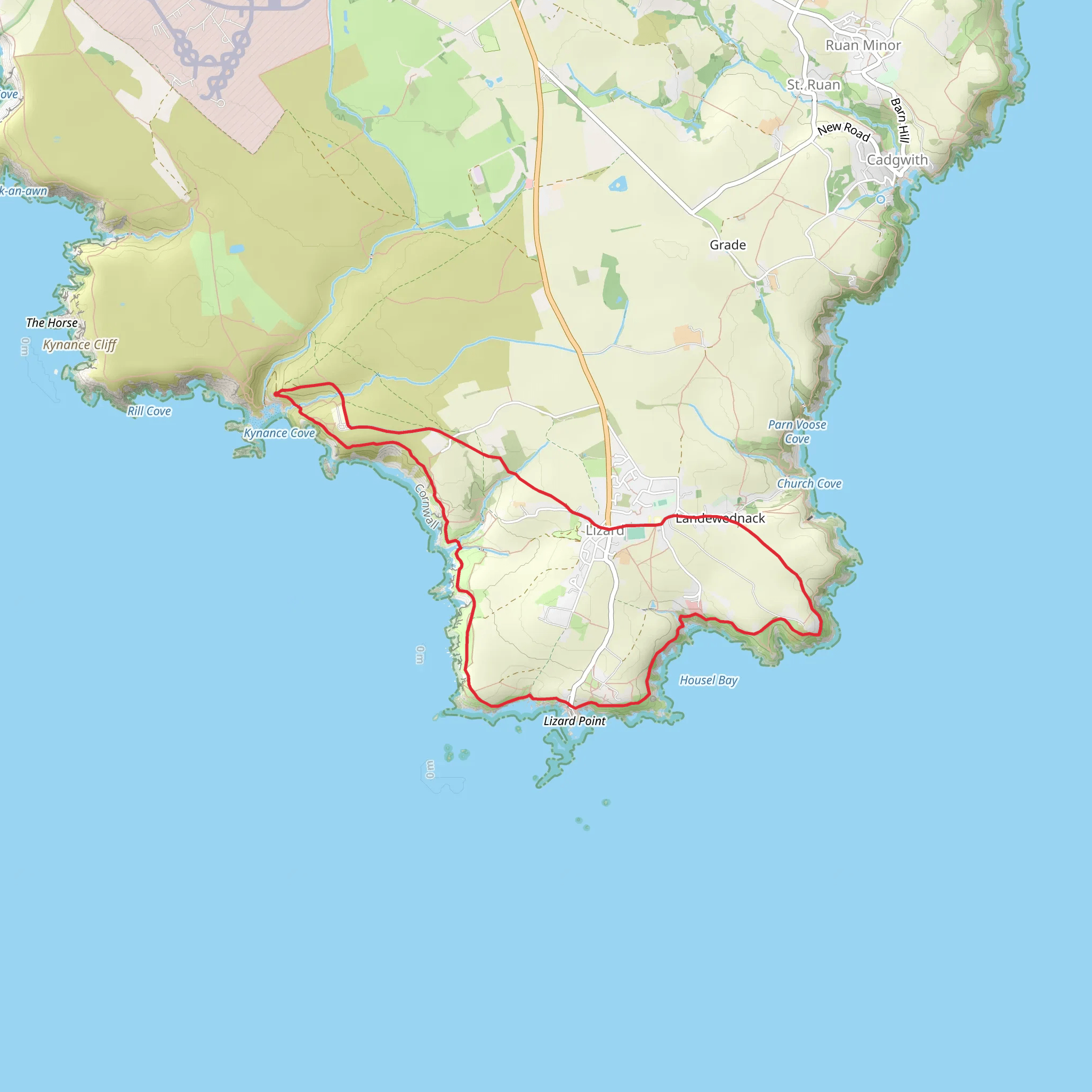 The Lizard Coastal Walk - Cornwall mobile static map