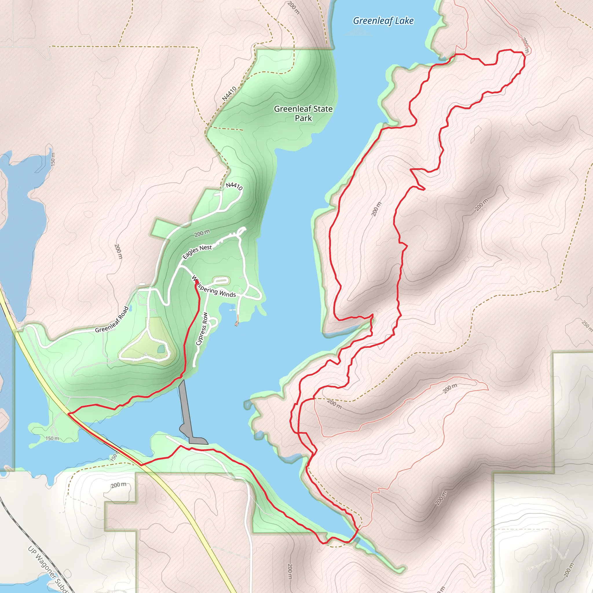 Greenleaf Loop Trail mobile static map