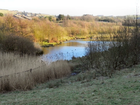 An image depicting the trail Strinesdale Reservoir and Country Park and its surrounding area.
