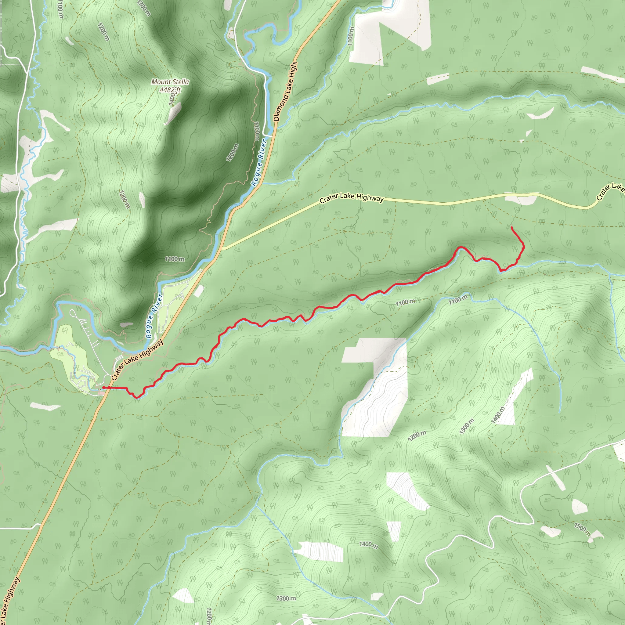 Union Creek Trail mobile static map