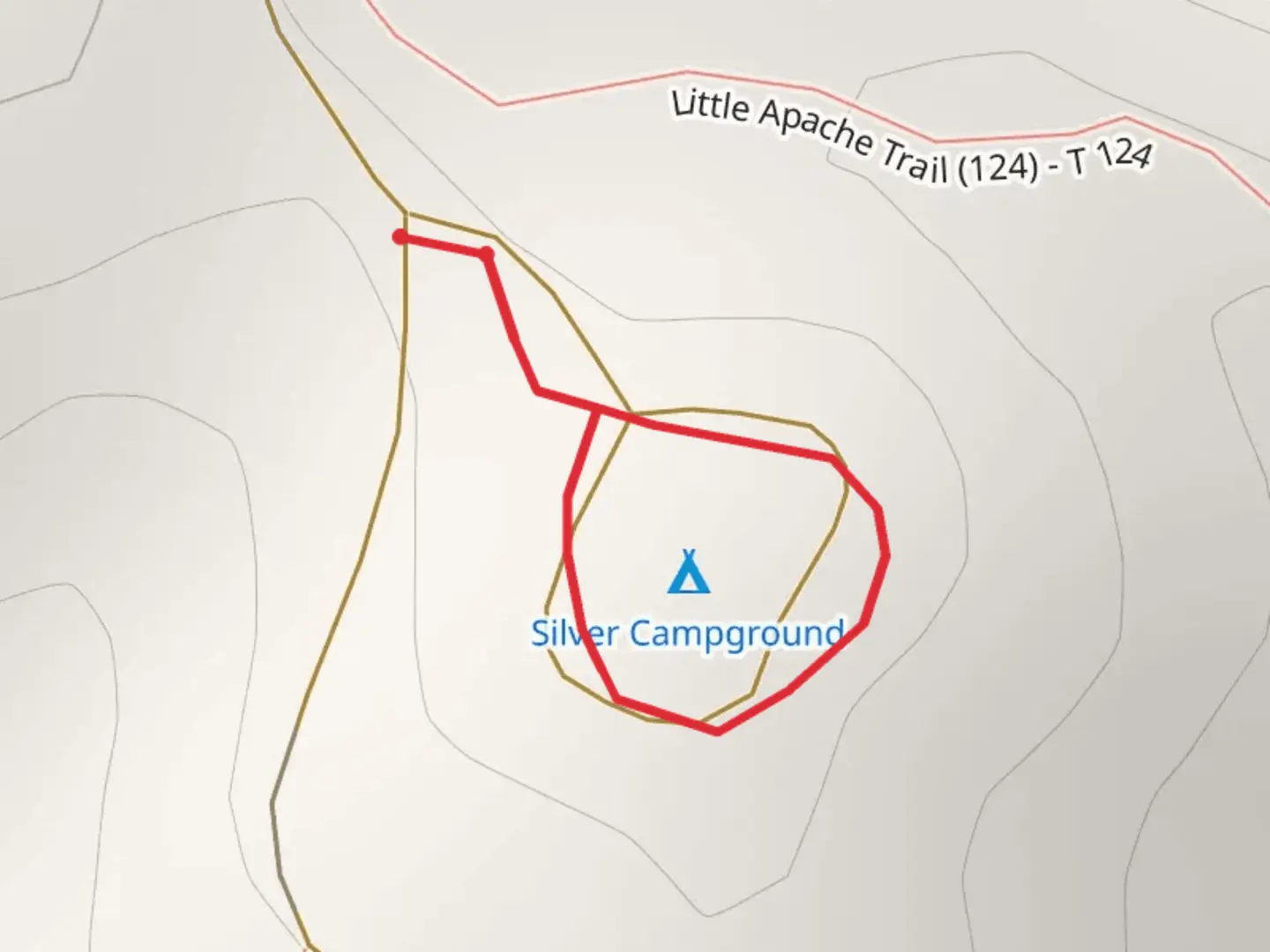 An image depicting the trail Silver Campground Loop and its surrounding area.