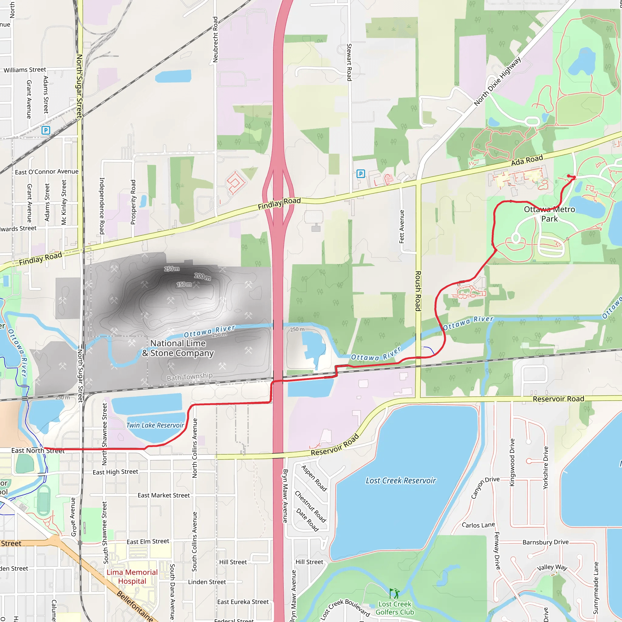 Walk along Ottawa River mobile static map