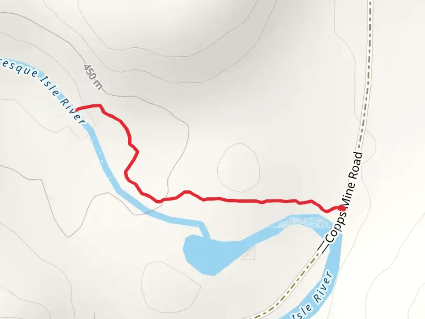An image depicting the trail Yondota Falls Trail and its surrounding area.