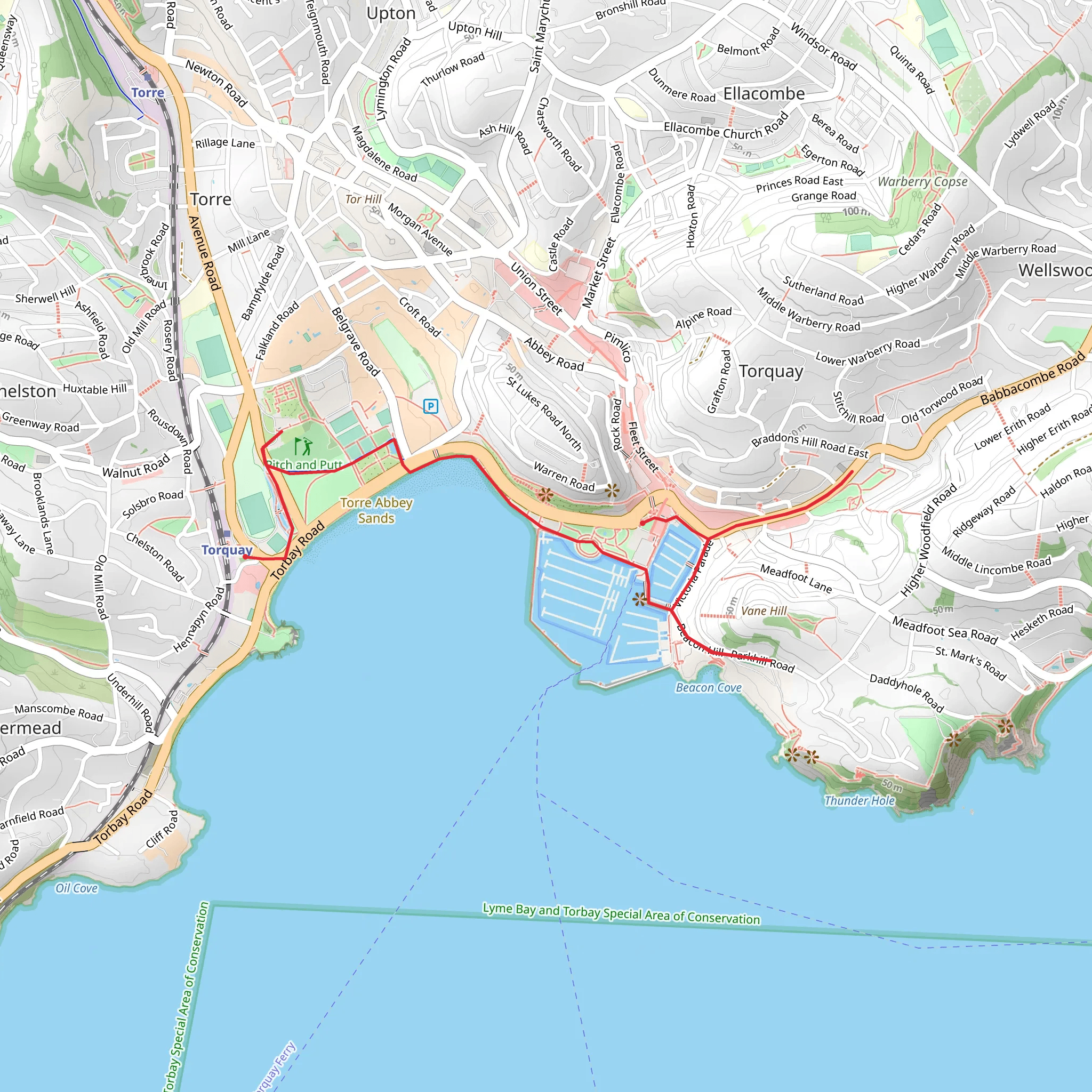 Bay Torbay Hotel - Agatha Christie Mile Walk mobile static map