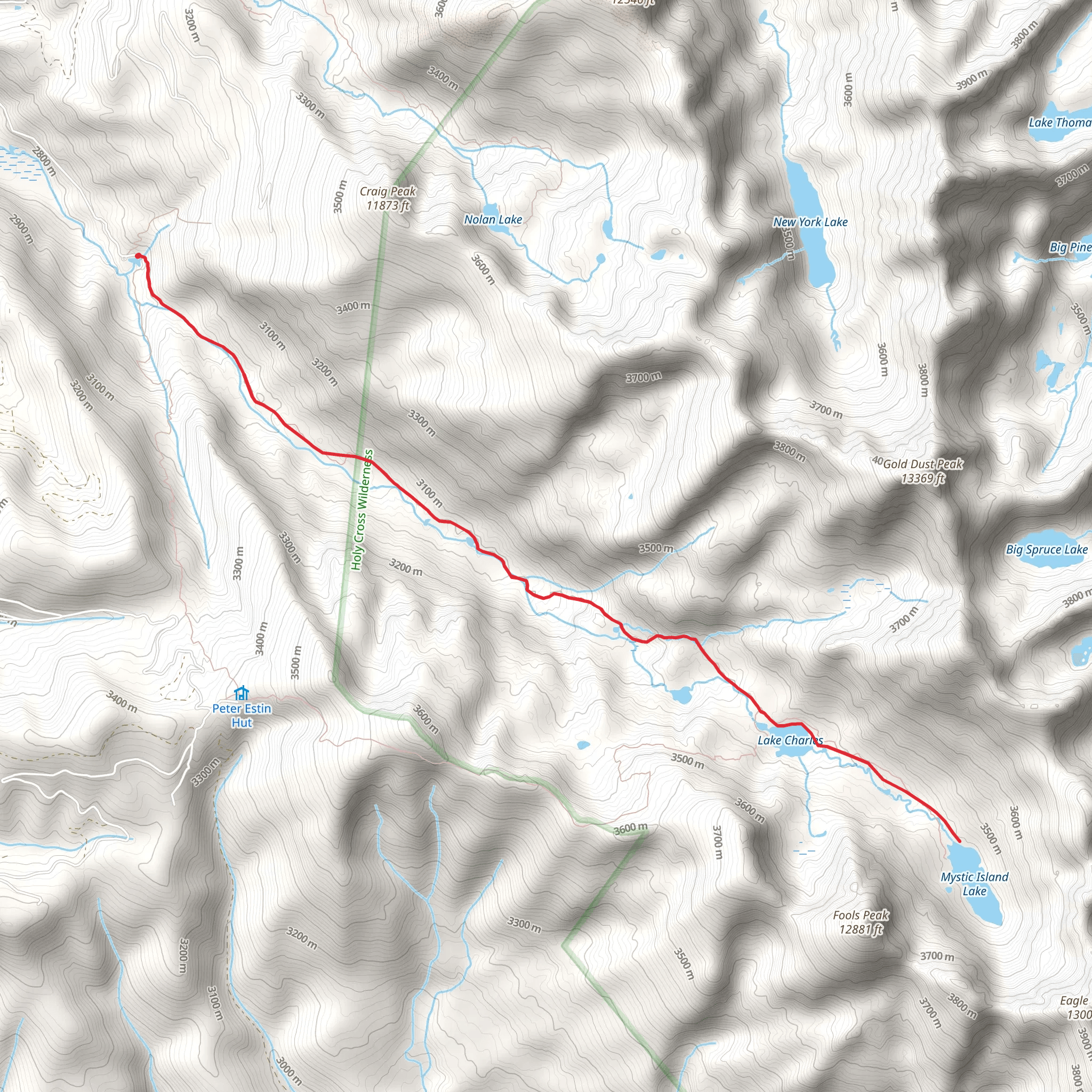 Lake Charles Trail mobile static map