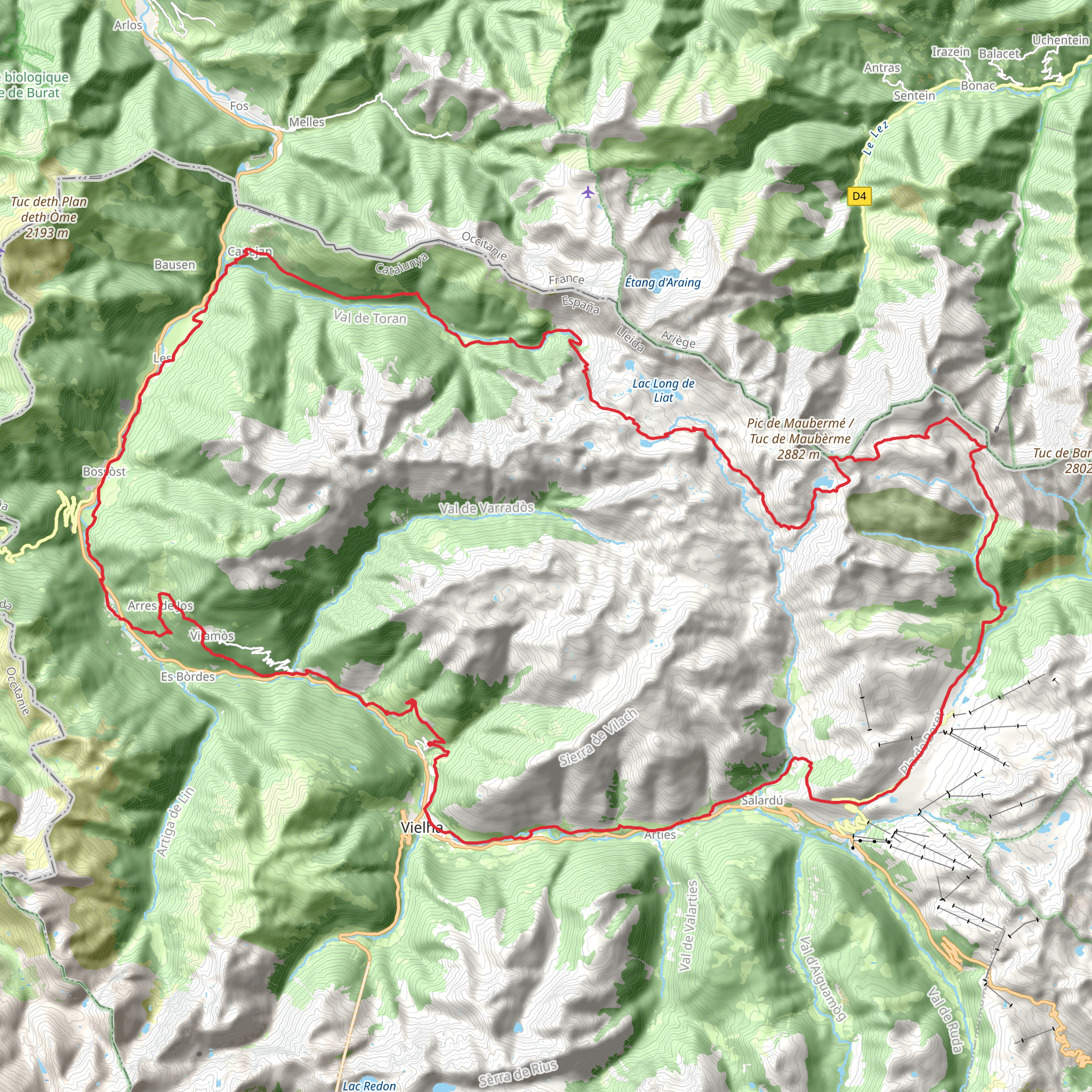 GR 211 Circular del Valle de Arán mobile static map