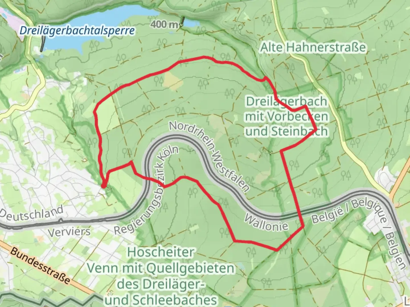 An image depicting the trail Roetgen Rundweg A3 and its surrounding area.