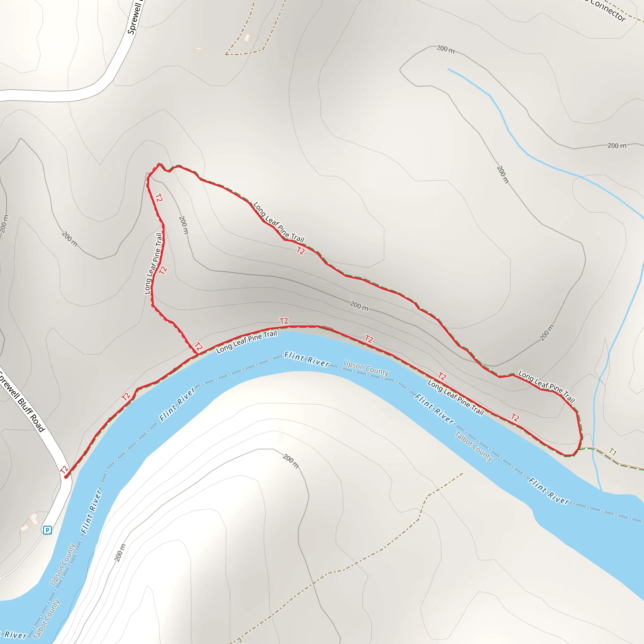 Long Leaf Pine Loop Trail - Old Alabama Road mobile static map