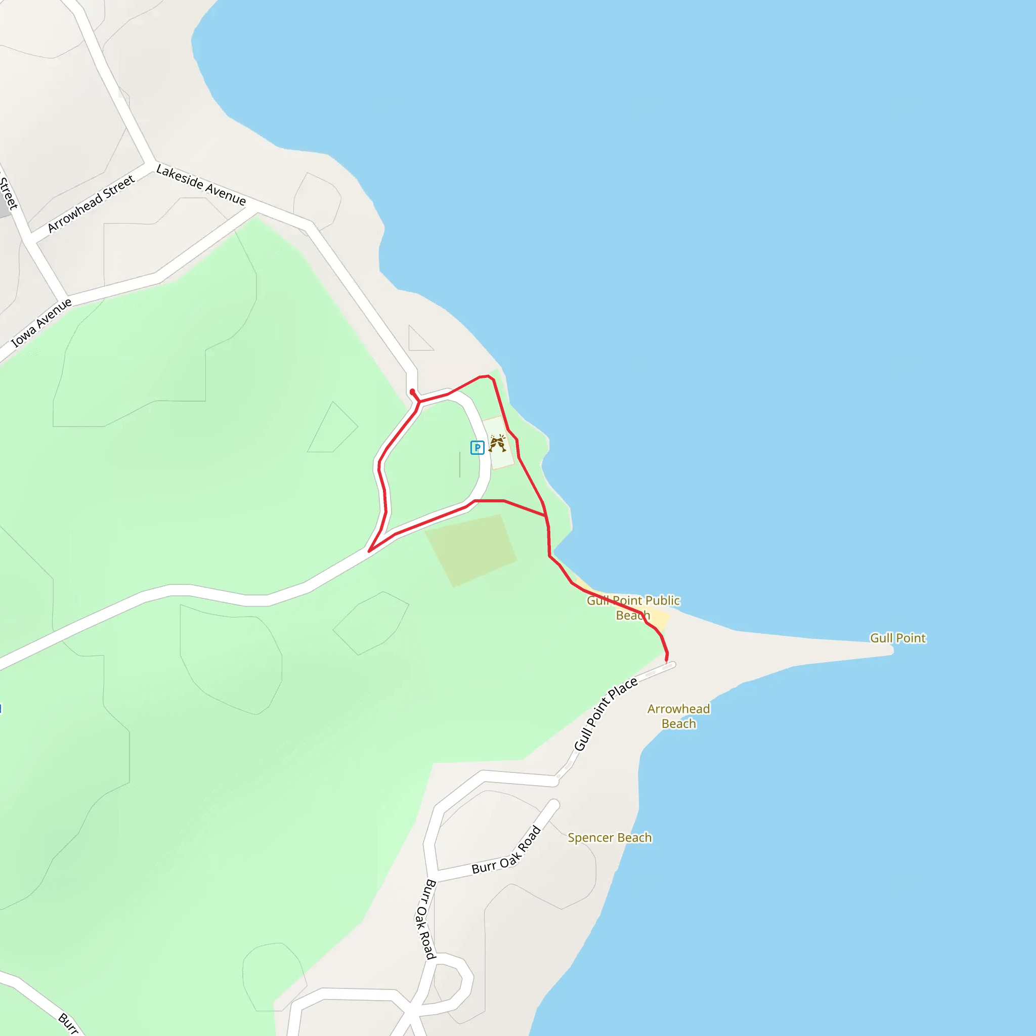 Gull Point State Park Campground Shore Loop mobile static map