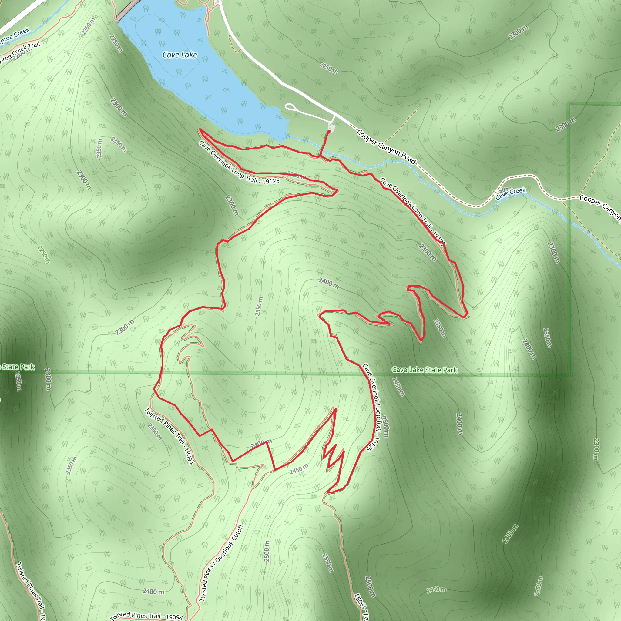 Overlook Loop Trail mobile static map