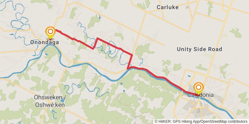 Grand Valley Trail stage 10 Map