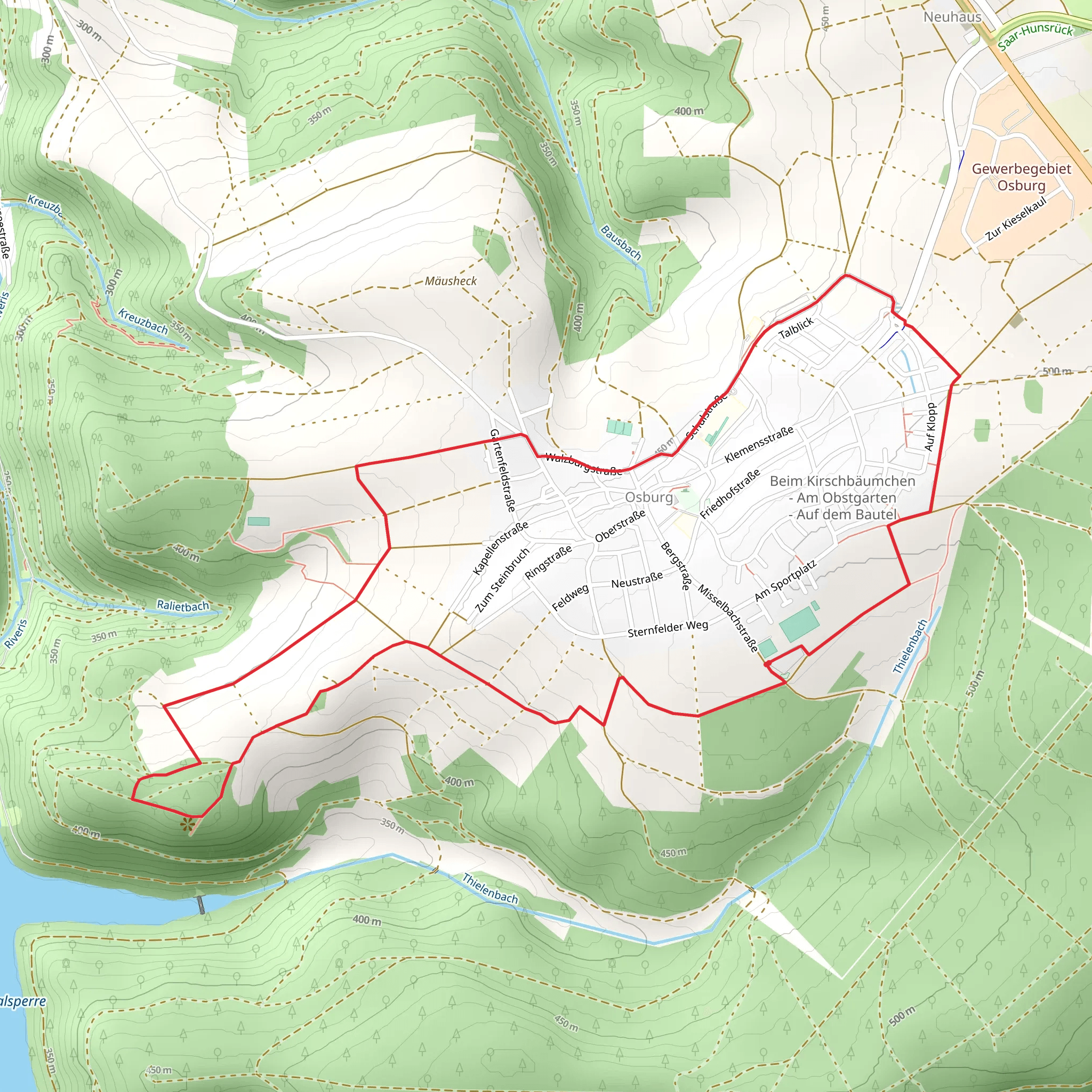 Osburg Loop via Seeblick mobile static map