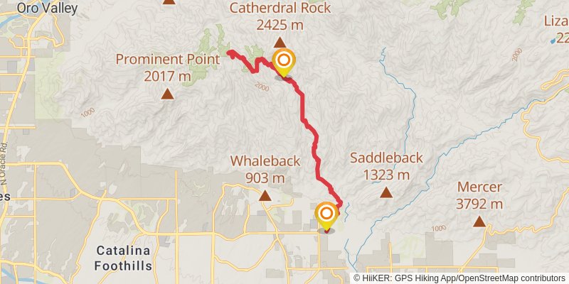 Window Peak and Esperero Trail stage 3 Map