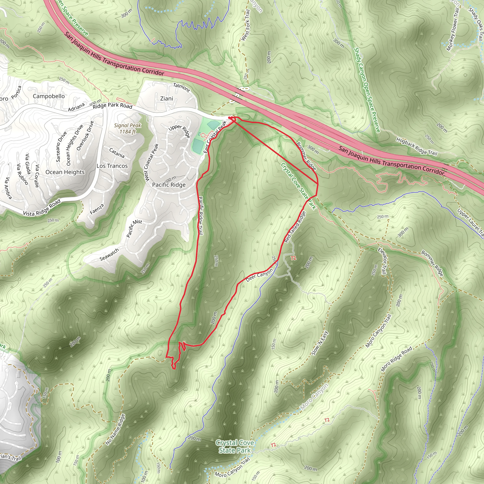 Signal Peak Loop mobile static map