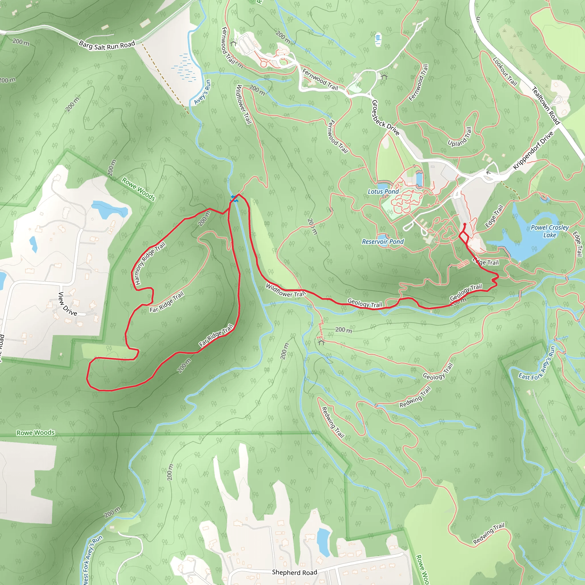 Harmony Ridge Loop via Geology Trail mobile static map