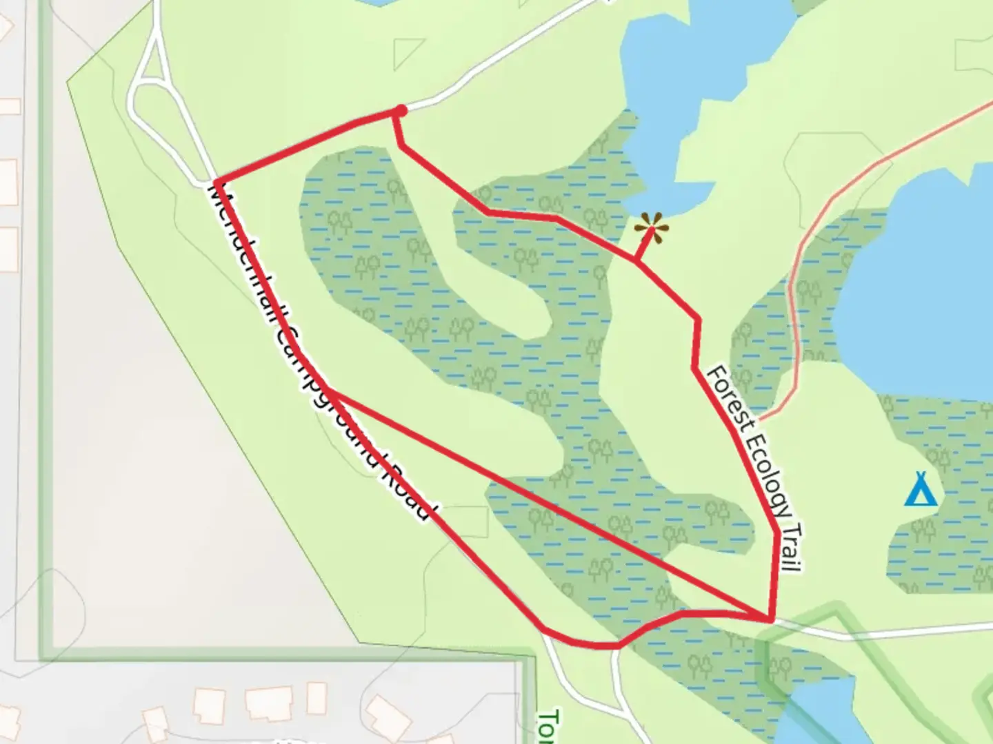 An image depicting the trail Forest Ecology Loop Trail and its surrounding area.