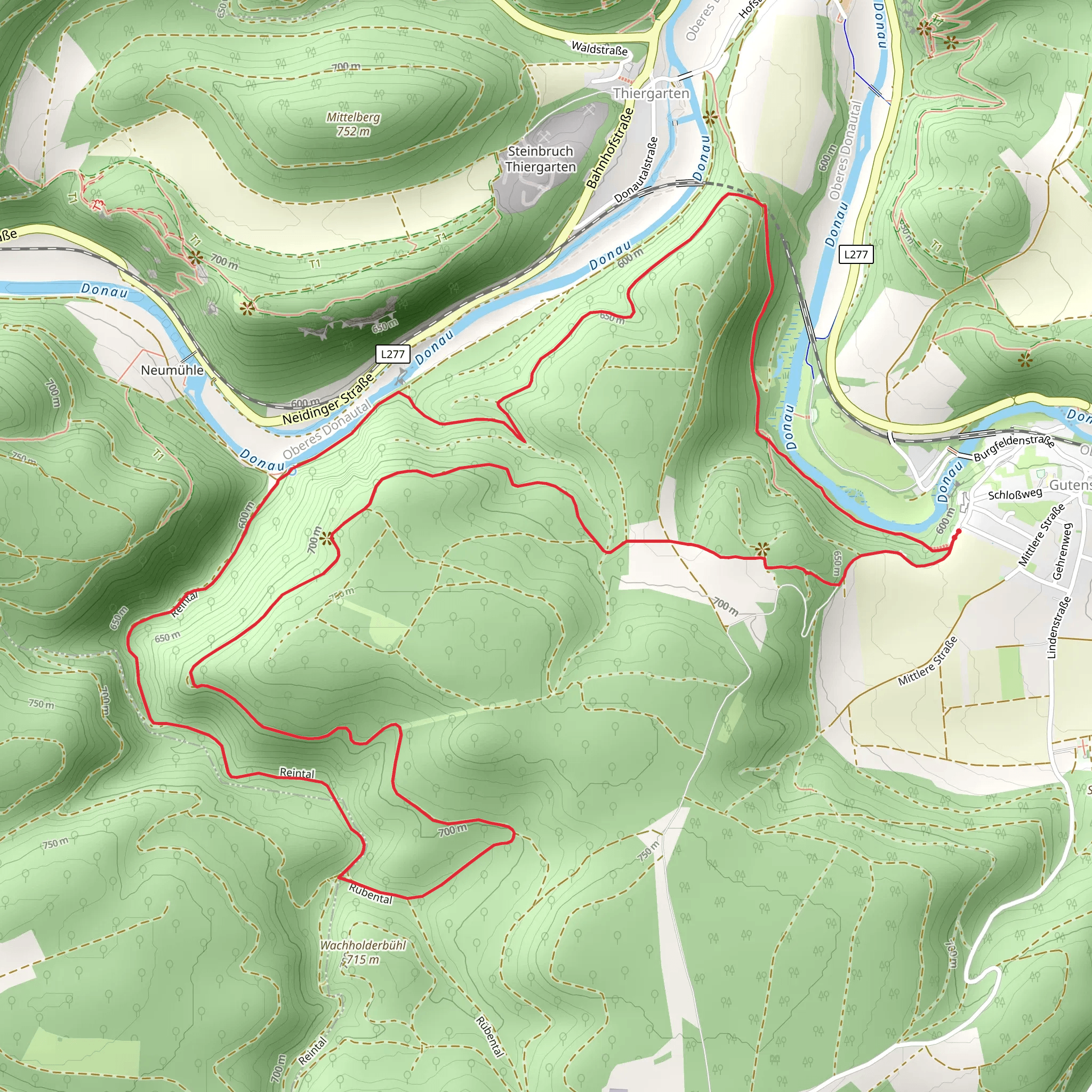 Reintal Loop mobile static map