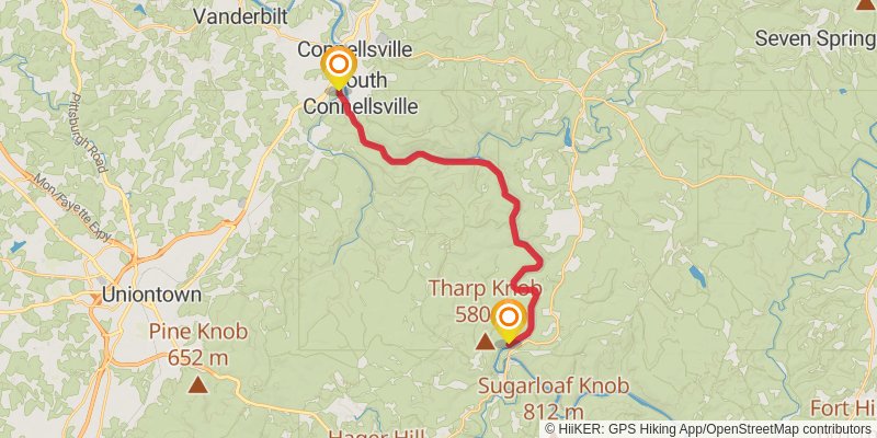 Great Allegheny Passage stage 20 Map