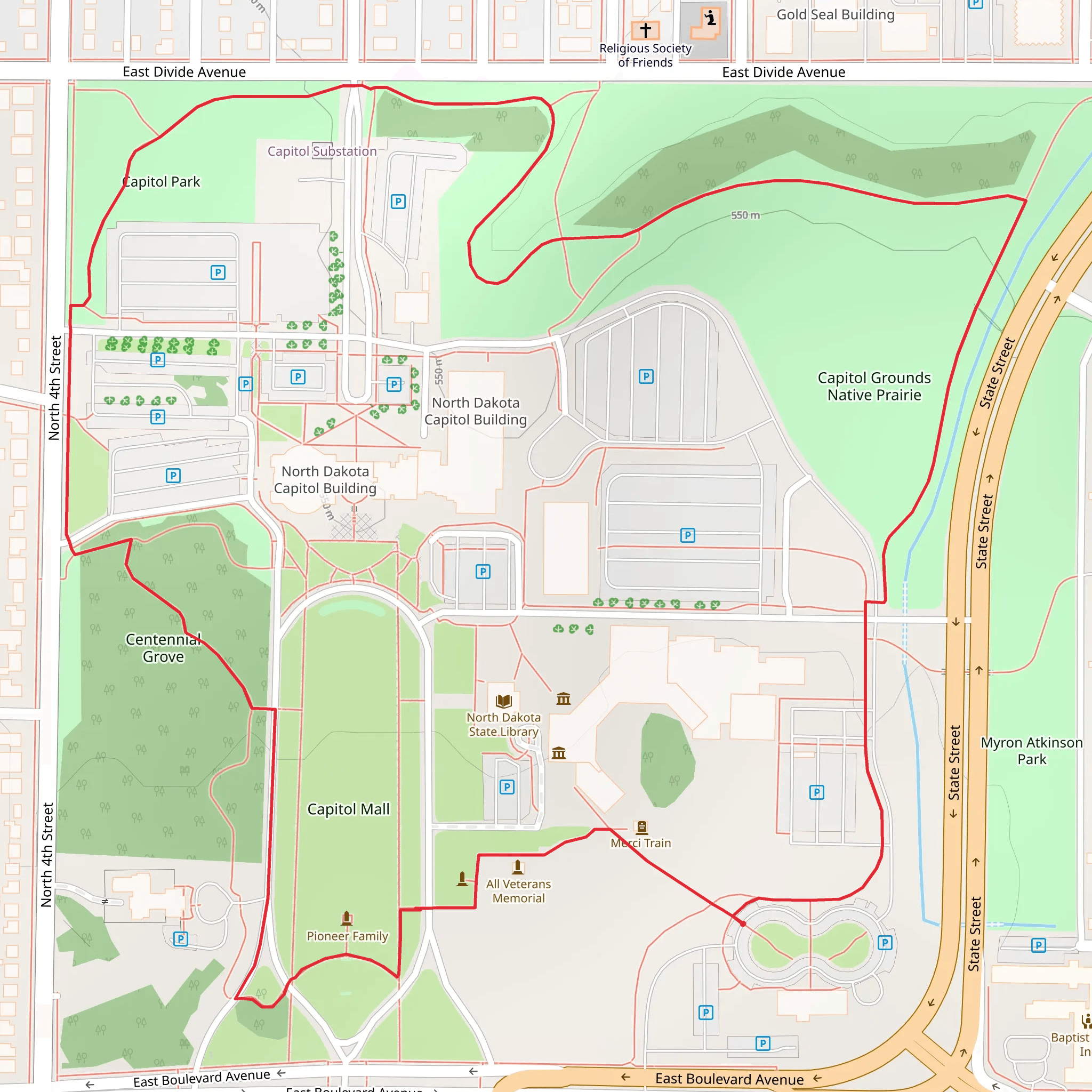 Capitol Mall Loop mobile static map