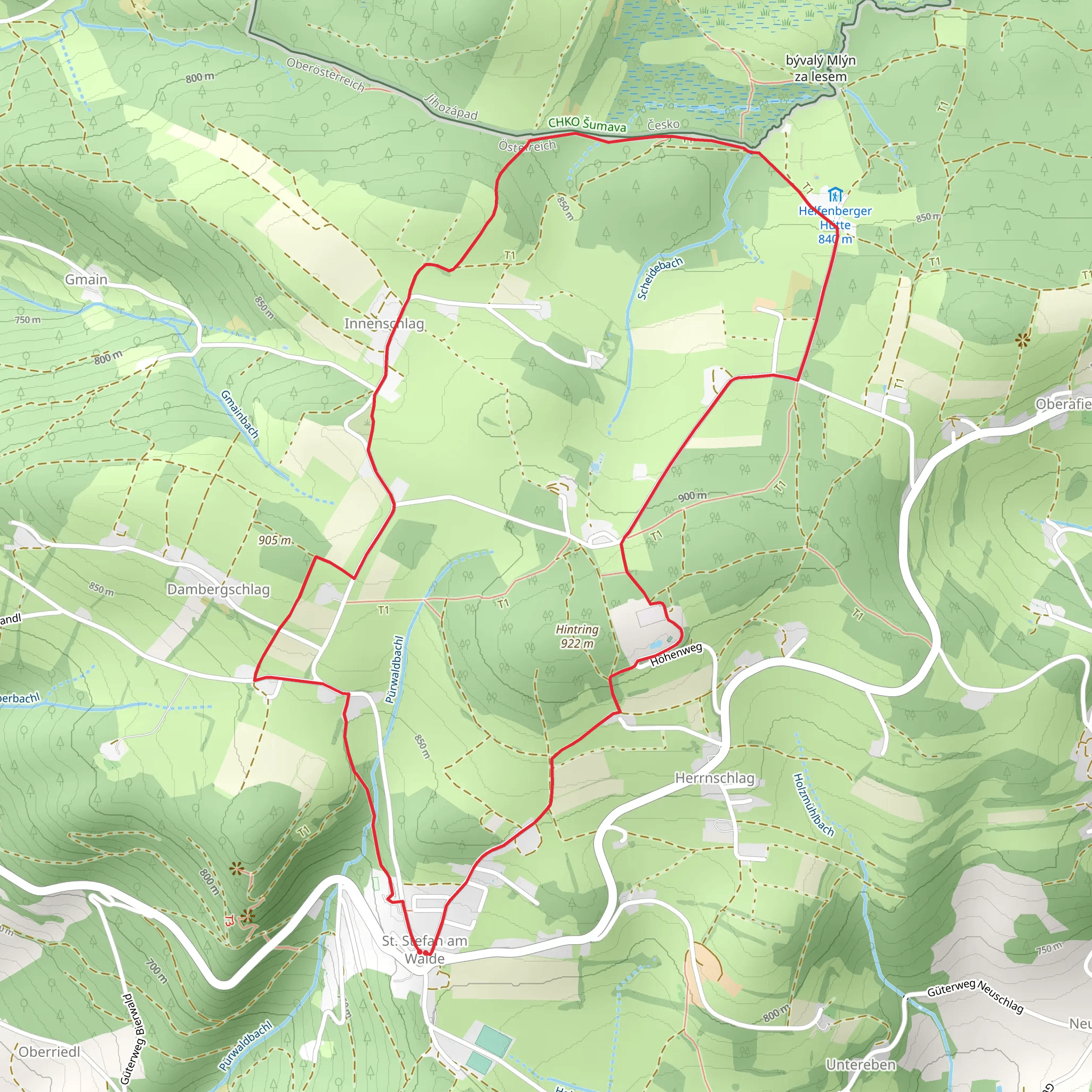 Grenzsteig Loop mobile static map