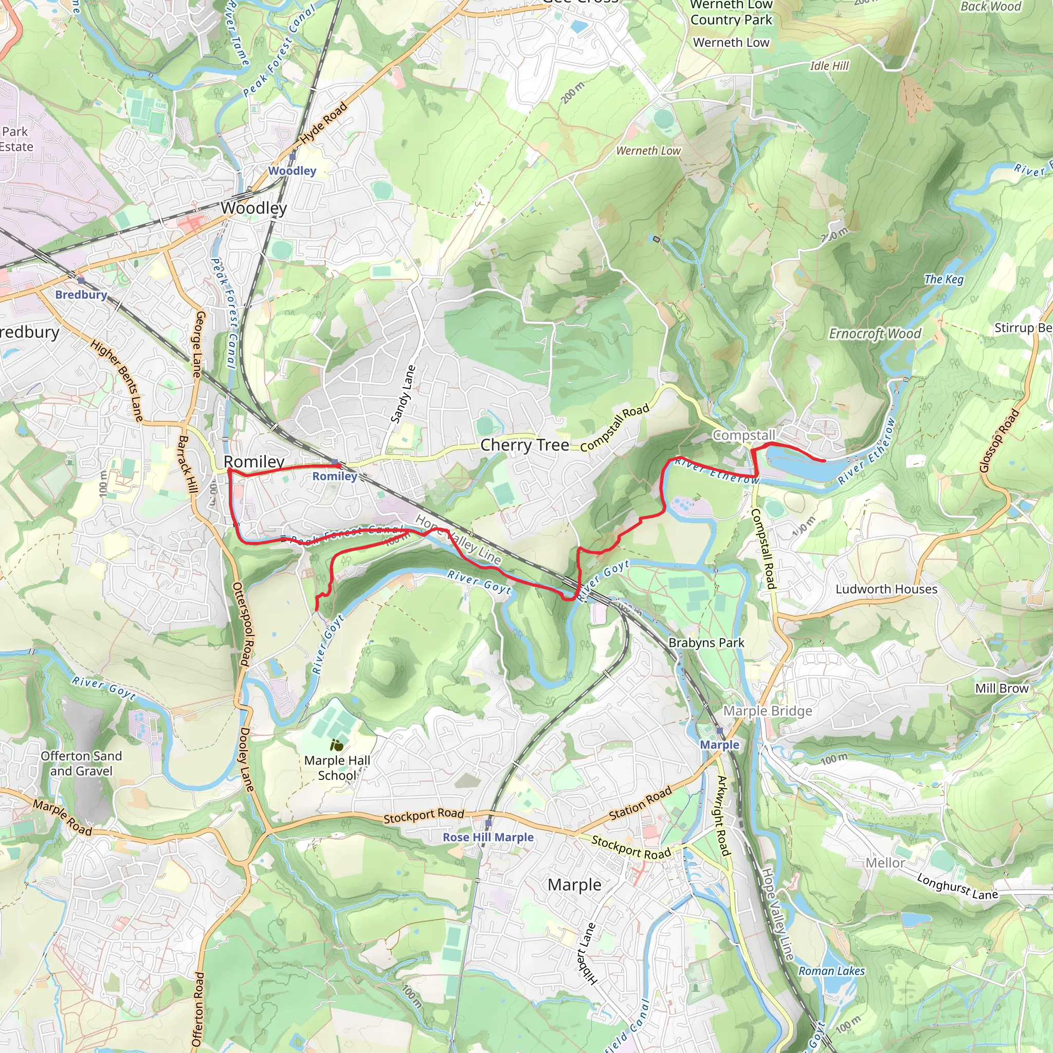 Romiley mobile static map
