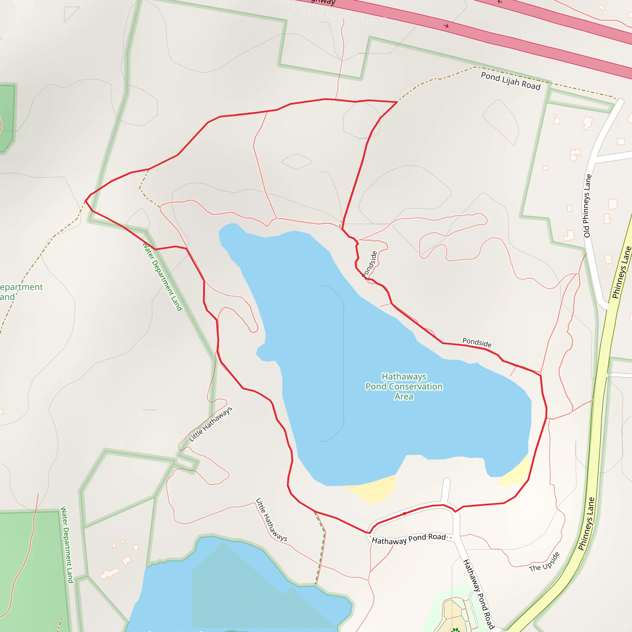 Hathaway Pond North Loop mobile static map