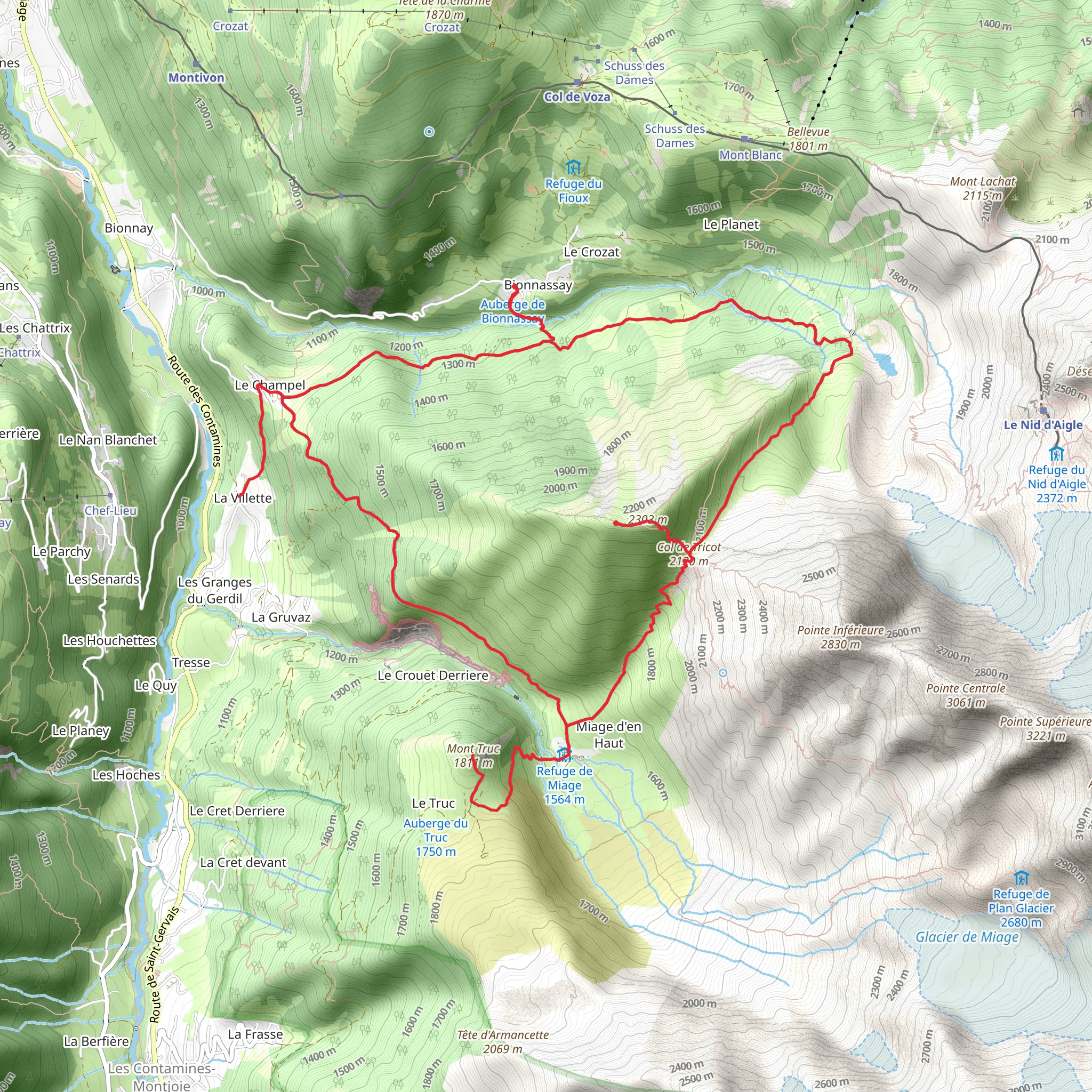 Col De Tricot mobile static map