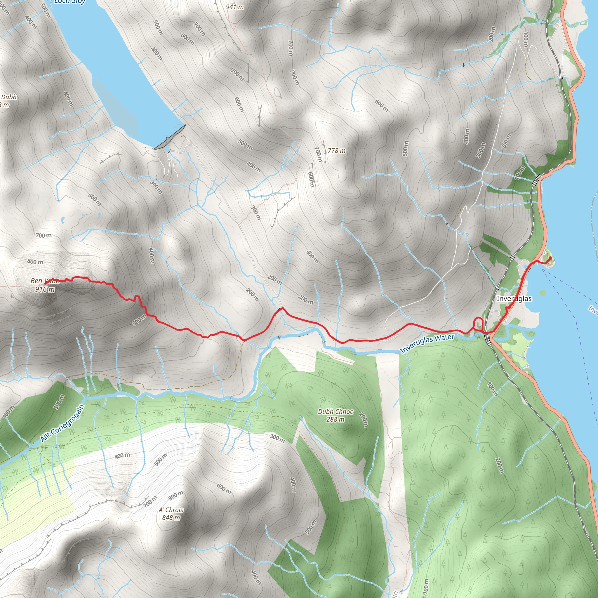 Ben Vane mobile static map