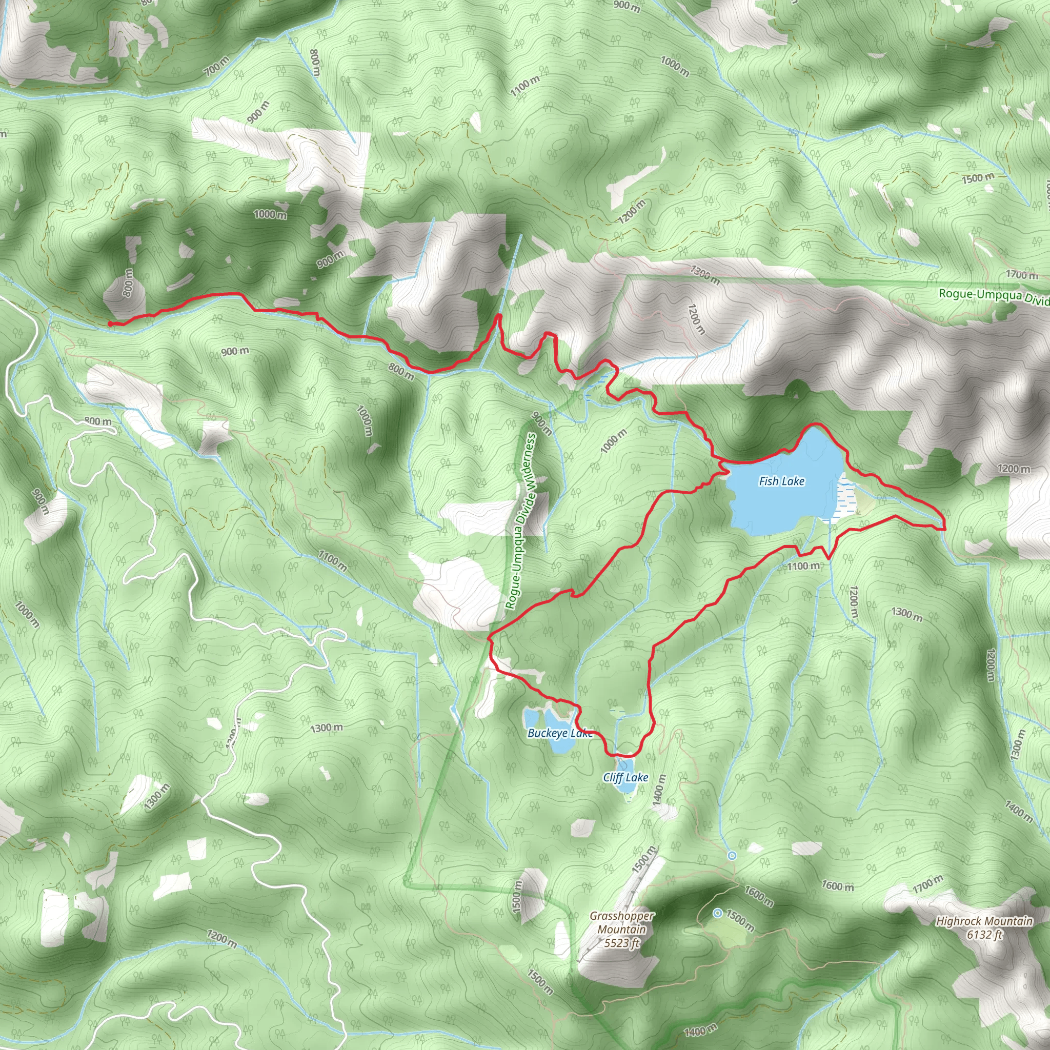 Fish Lake, Lakes and Indian Loop Trail mobile static map