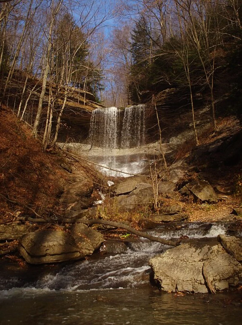 An image depicting the trail Tinker Falls Trail and its surrounding area.