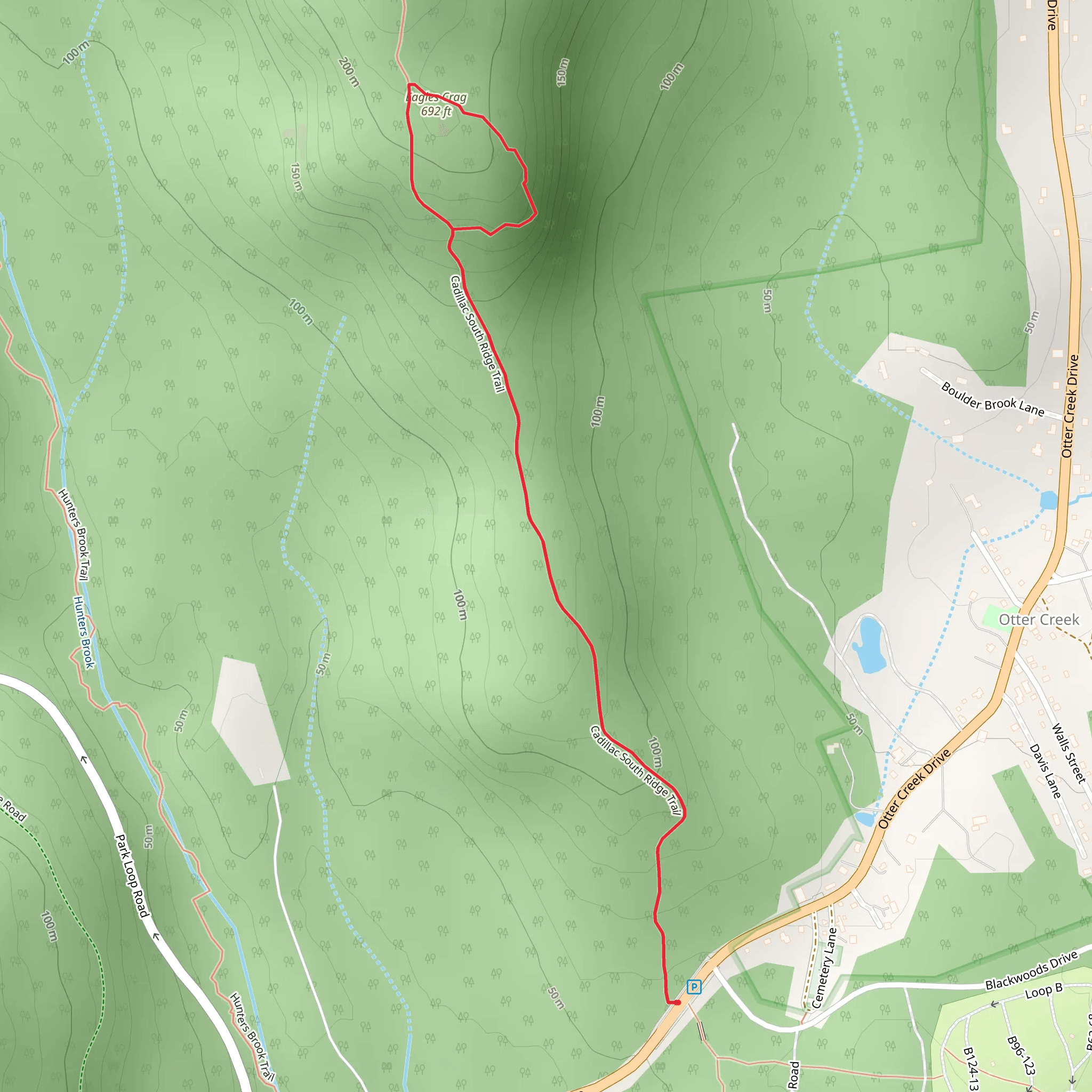 Eagles Crag Trail mobile static map
