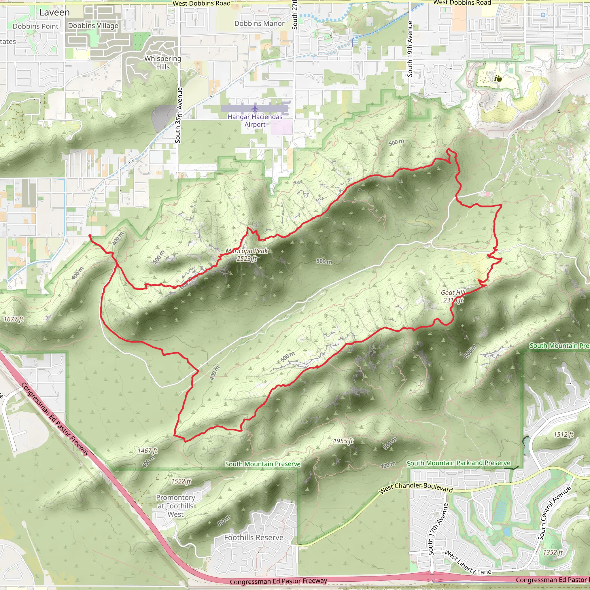 Alta, Derby and National Loop Trail mobile static map