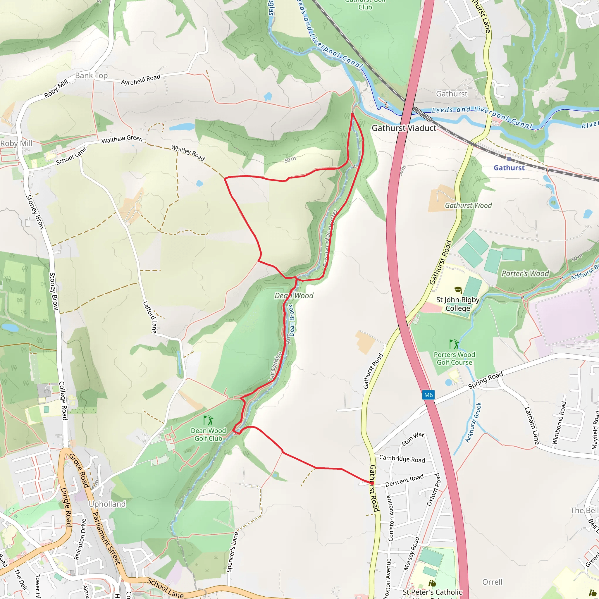 Dean Wood Loop mobile static map