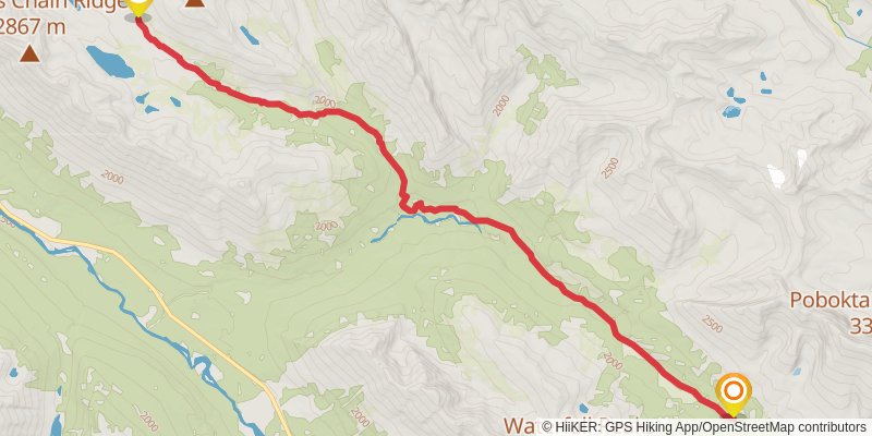 Great Divide Trail stage 45 Map