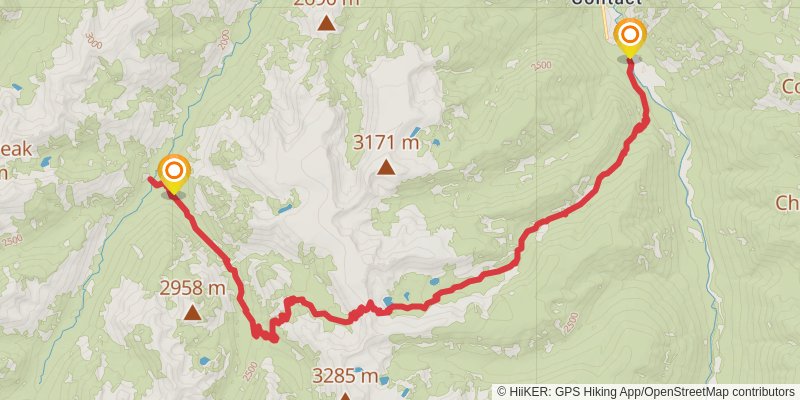 Great Falls Creek Trail stage 4 Map