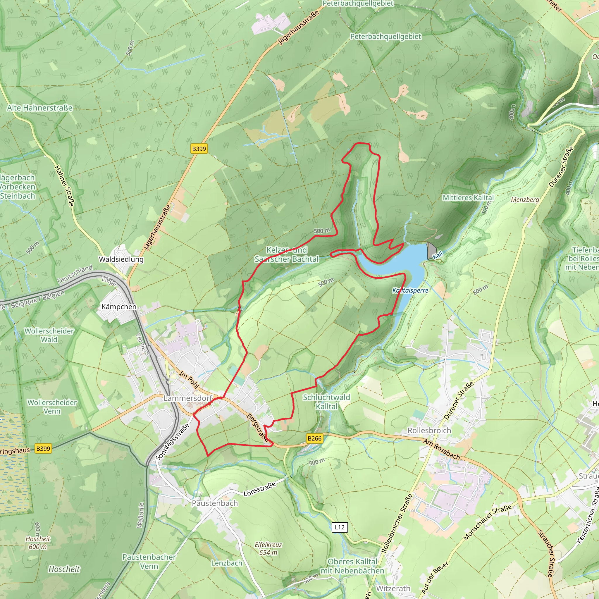 Lammersdorf and Kalltalsperre Loop mobile static map