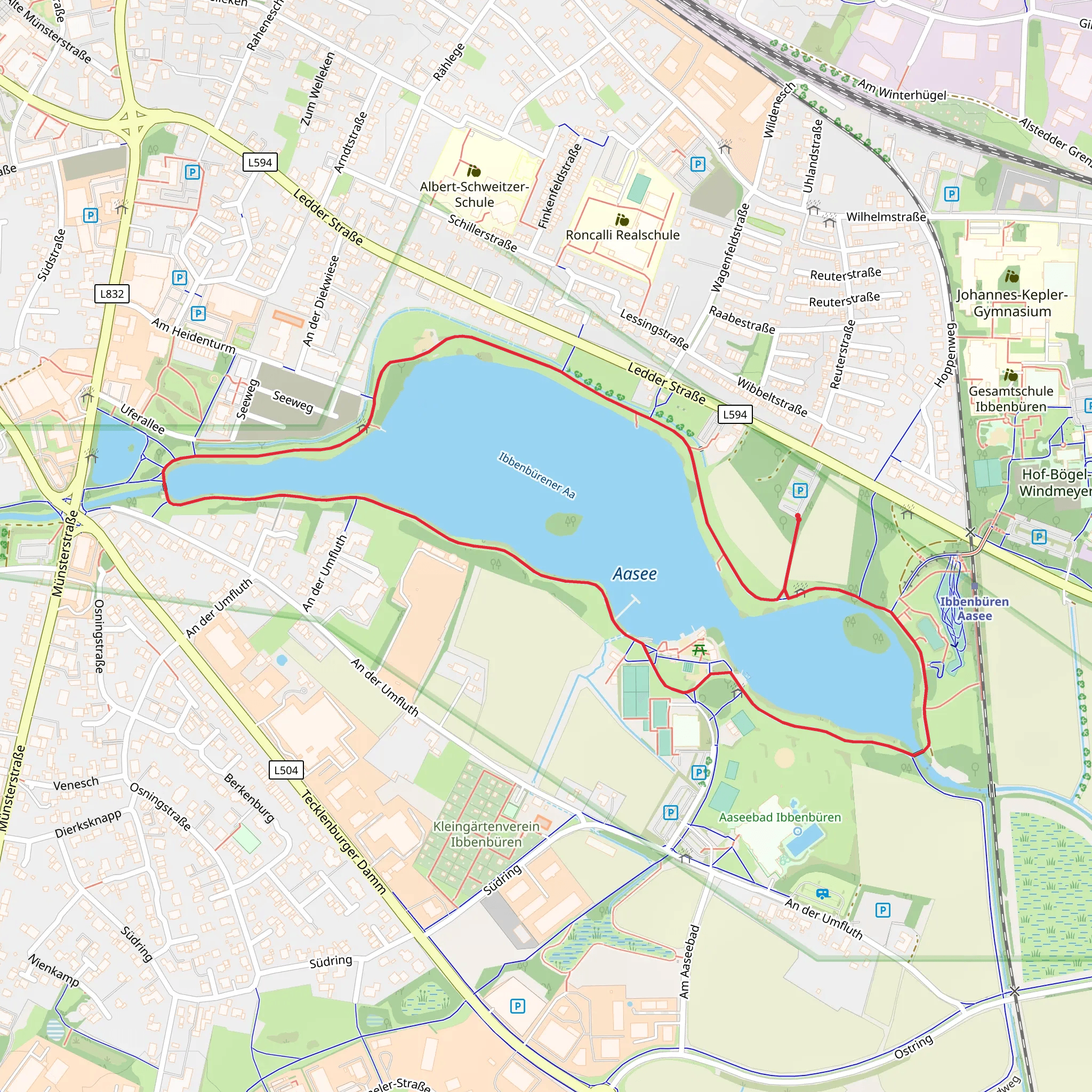 Aasee Loop mobile static map