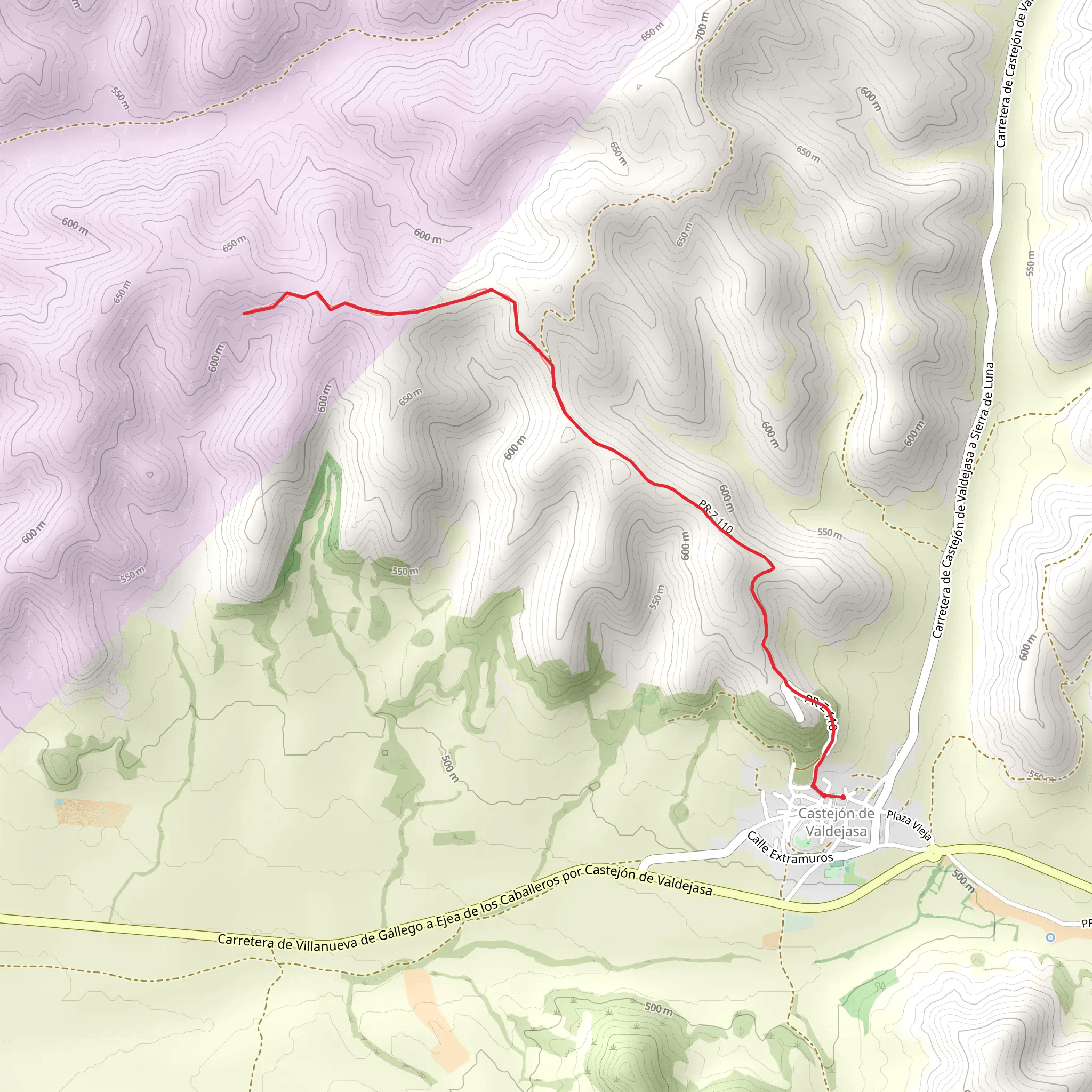 Castejón de Valdejasa - Senda del Abejar PR Z 110 mobile static map