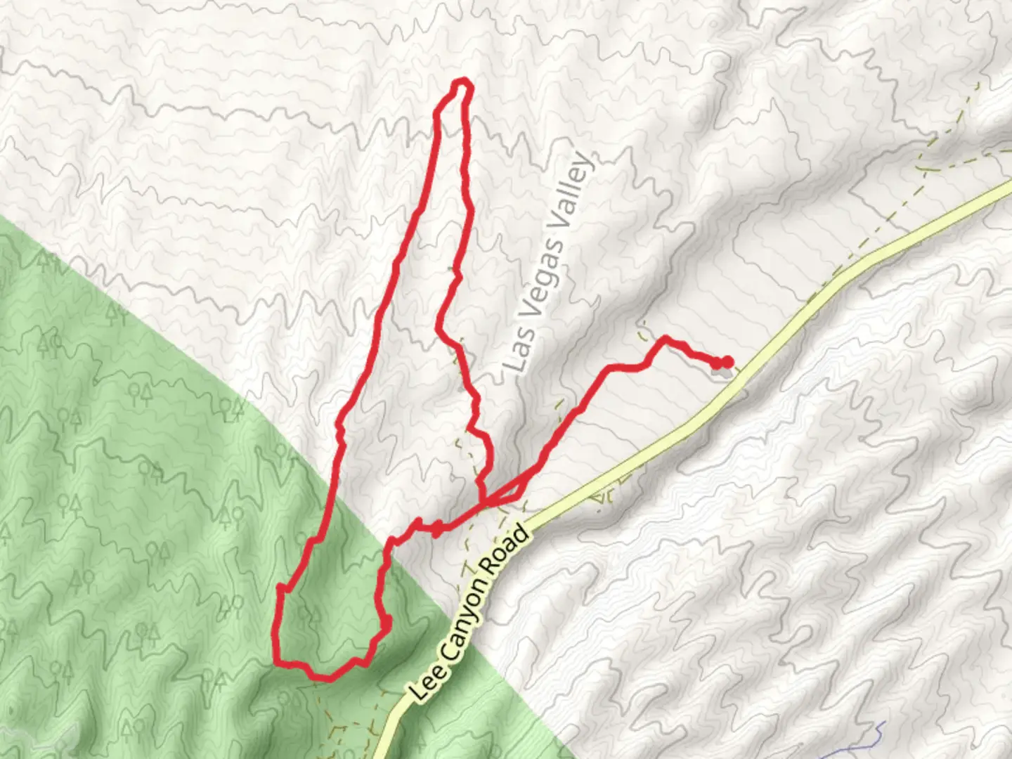 An image depicting the trail Blue Tree Run and Pinyon Pine Loop and its surrounding area.