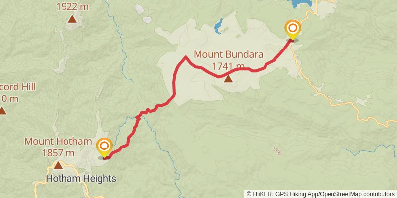 Australian Alps Walking Track stage 17 Map