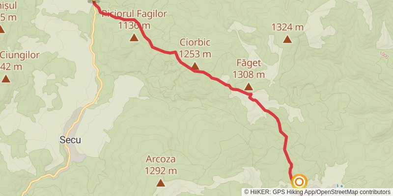 Trans Carpathian Hike stage 74 Map