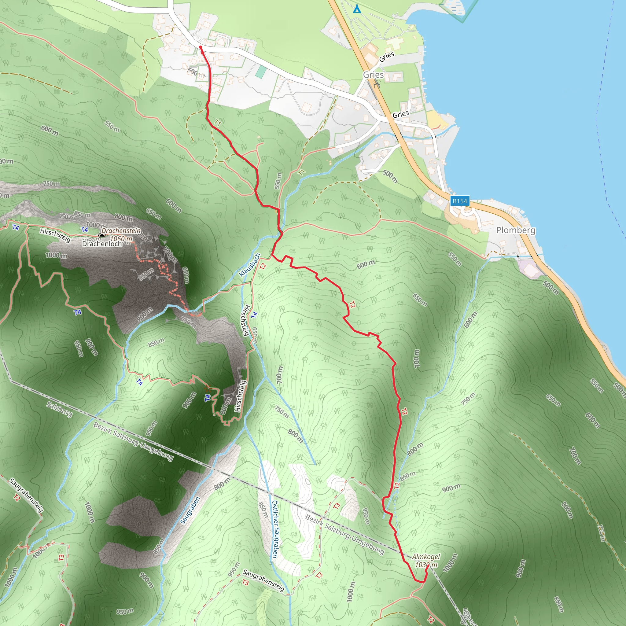 St Lorenz to the Almkogel mobile static map