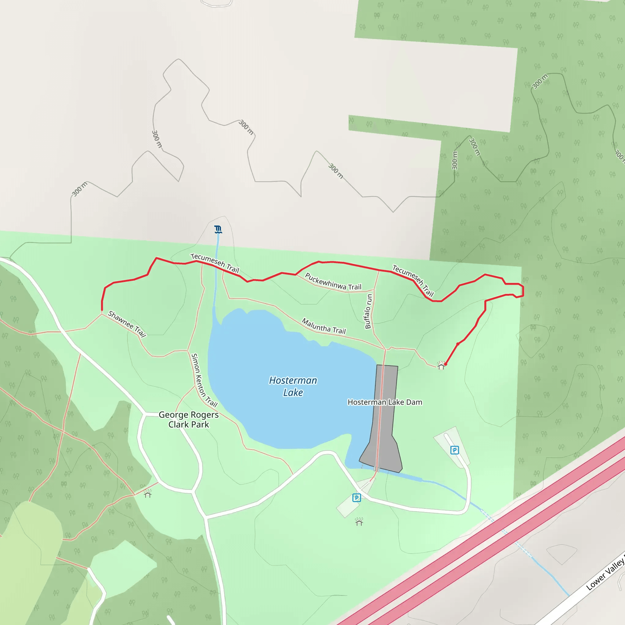 Tecumeseh Trail mobile static map