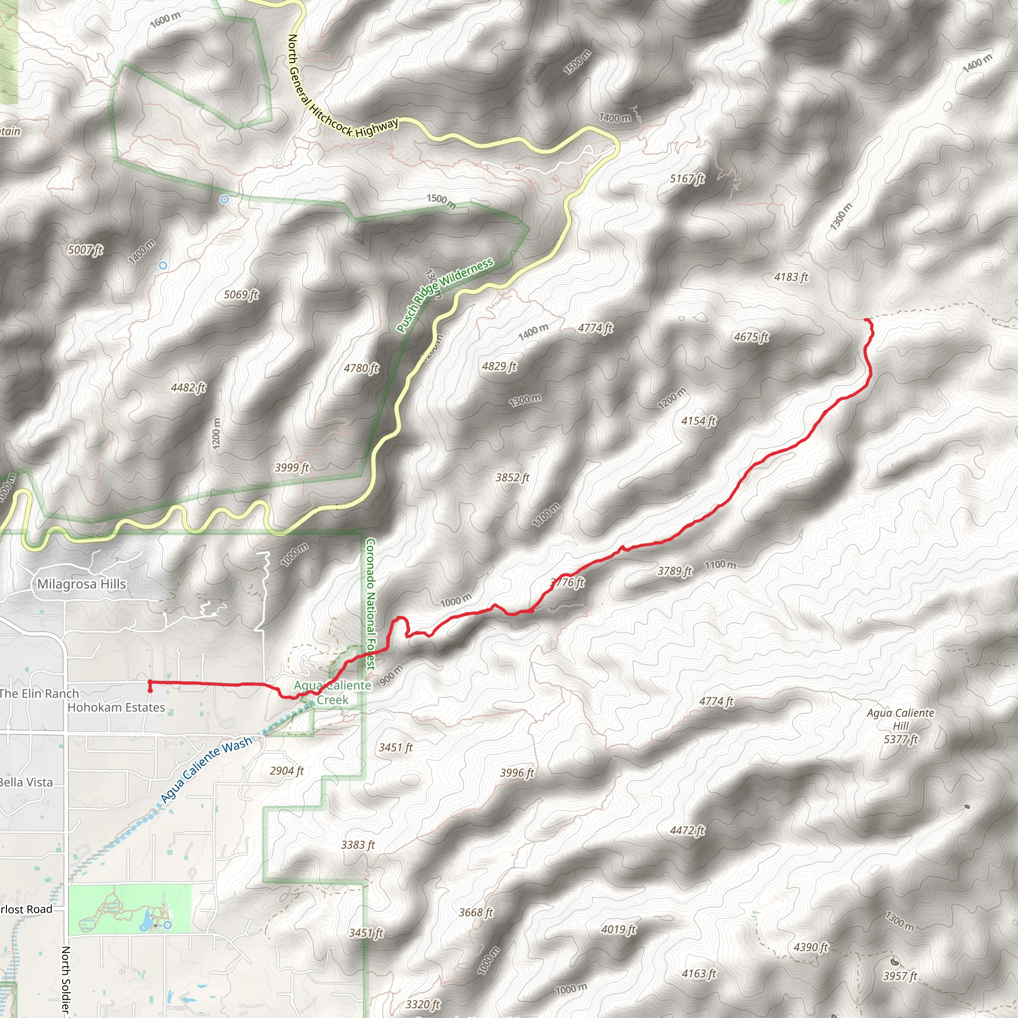La Milagrosa via East Horsehead Road mobile static map